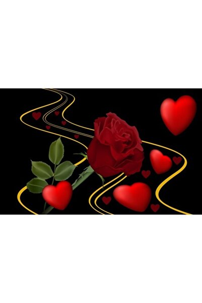 GRELYS PRINT Tablou Canvas, Iubire infinita, 80 x 50 cm, Rama lemn, Multicolor