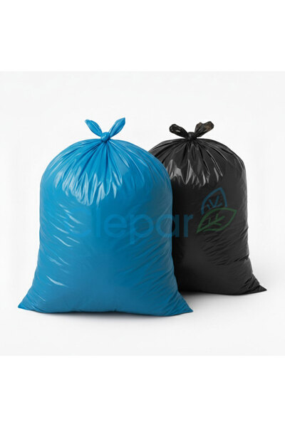clepar Geri Dönüşüm Çöp Torbası Mavi - Siyah Endüstriyel Jumbo