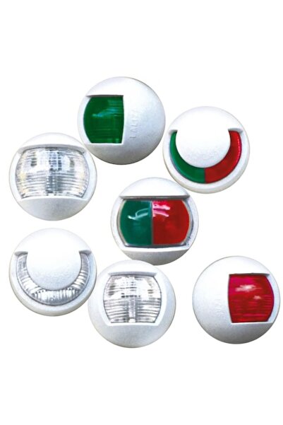 GFN Bicolor white navigation lights for boats up to 12m, horizontal/vertical mount, nylon