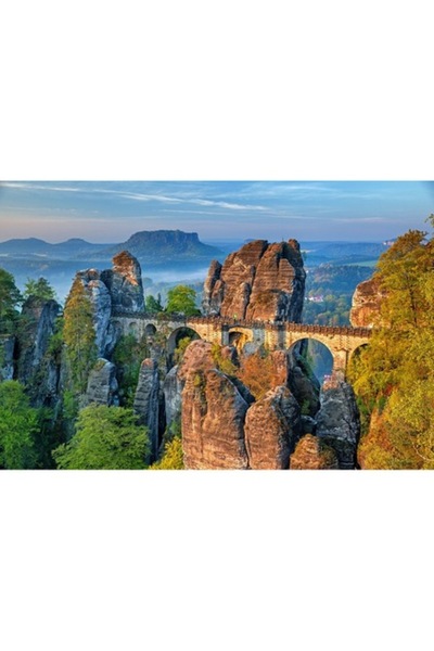 GRELYS PRINT Tablou Canvas, Pod in Elvetia, 80 x 50 cm, Rama lemn, Multicolor