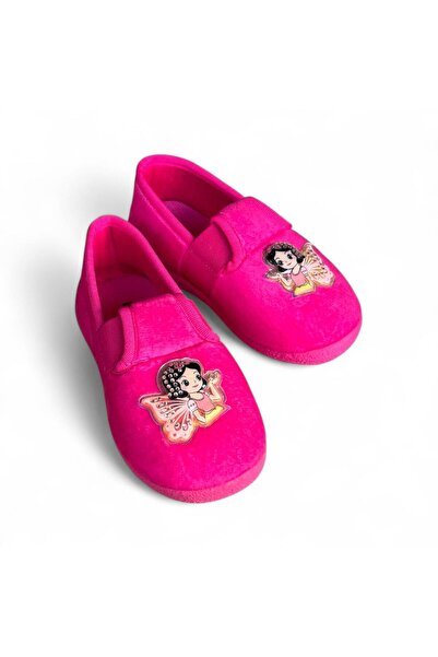 AkınalBella kız çocuk pembe prenses figürlü kaydırmaz taban ev ayakkabısı panduf