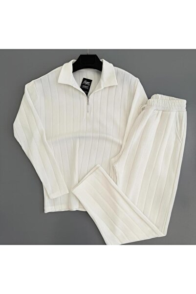 WENMİNG Men's Ottoman Fabric Bottom and Top Set