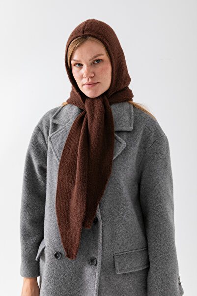 Wega Moda Γυναικείο καπέλο Yumoş με κασκόλ – Χειμερινό καπέλο με λεπτομέρεια από κασκόλ και λαιμόκοψη |   100% μαλλί - Μπαλακλάβα