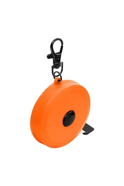 DELPHİN MeTa Atak Orange 150cm Measuring Tape with Carabiner, Quick Reel Button, 5cm Diameter