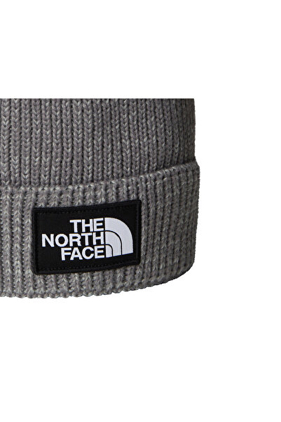 THE NORTH FACE Tnf Logo Box Pom Beanie Hat Nf0A8Chfdyy1 Gray