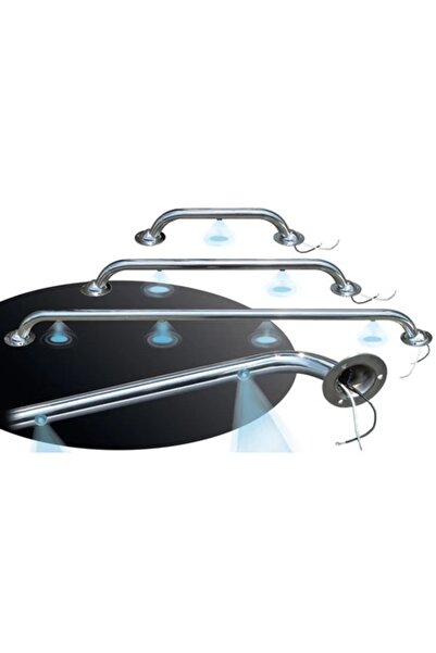 TNG Outdoor Side handrail stainless steel AISI 316 with LED, 50 cm, 2 LEDs, 22 mm tube diameter