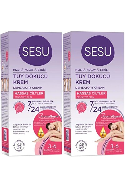 Sesu Hair Removal Cream 40 ml for Sensitive Skin (2-Pack)