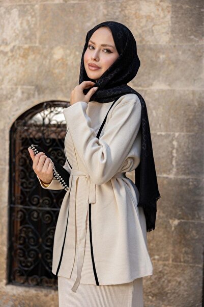 Şulemoda Giyim Κρέμα Σετ Μπουφάν Etna Jileli