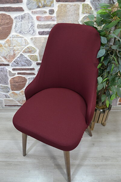 kılıfteks Kollu Sandalye Kılıfı Lakos Kumaş Bordo
