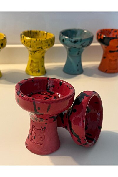 Khor Nargile Lülesi Toprak Lüle Rus Kili Çok Delik Toprak Lüle Kırmızı Lüle