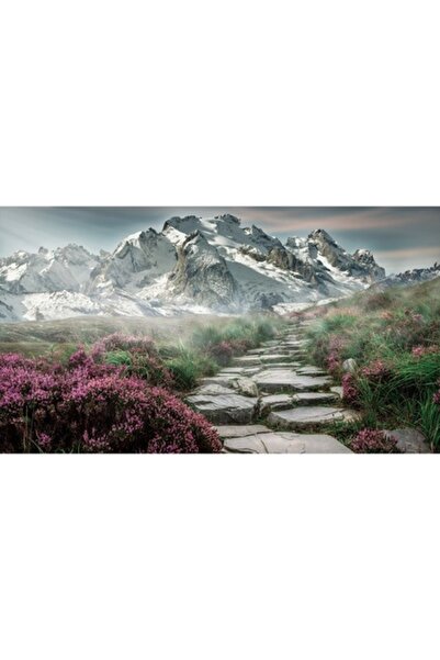 GRELYS PRINT Tablou Canvas, Varf de munte, 90 x 50 cm, Rama lemn, Multicolor