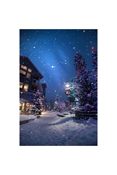 GRELYS PRINT Tablou Canvas, Iarna de poveste, 60 x 90 cm, Rama lemn, Multicolor