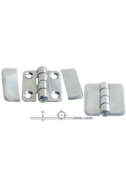GFN Stainless Steel Hinge AISI 316 with Cap, 35 mm, Standard Pin