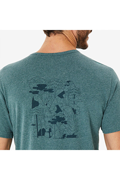 Decathlon Quechua Erkek Outdoor Tişört - Mavi - NH100