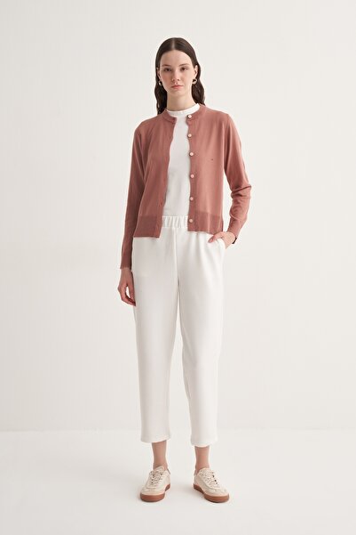 EBU Prive Kadın Scuba Havuç Pantolon Ekru