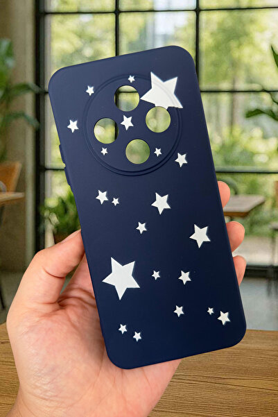 Vip Case TECNO SPARK 30C Uyumlu Mini Yıldız Desenli Silikon Darbe Emici Klasik Korumalı Rubber Kılıf