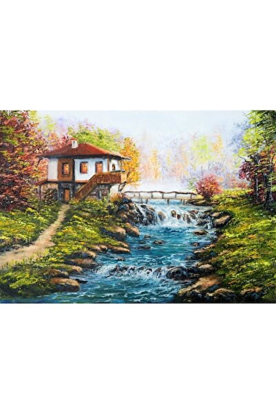 VeliumCraft Tablou Canvas Cabana ideala 30, 70 x 50 cm, natura, peisaj, stil ...