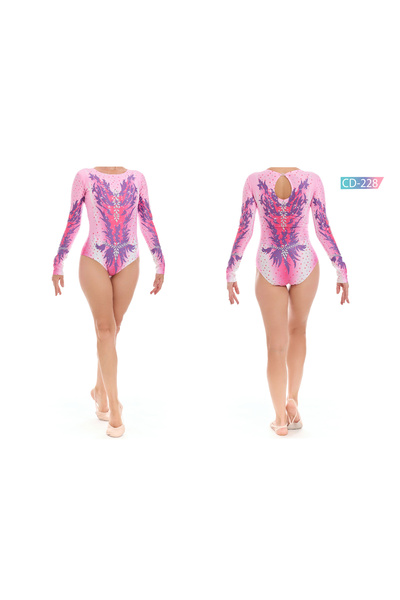 Rhytmine CD-228 Baskılı Cimnastik Mayo