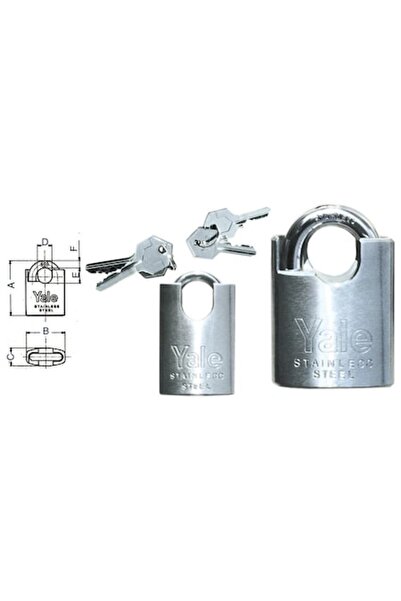 GFN Yale Marine Padlock Stainless Steel, Shackle Diameter 30 mm, Body Width 27.9 mm, Body Height 17 mm