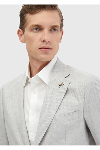 Ramsey Açık Gri Zeroweight Slim Fit Yün Karışımlı Takım Elbise