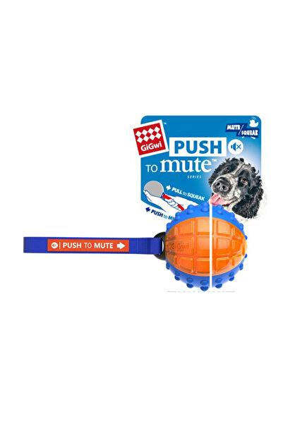 Gigwi Push to Mute Ball Sound Controlled Dog Toy