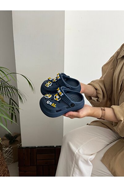İpek Girls Boys Cross Jibbitz Fancy Gift Closed Front Garden Pool Daily Sandals Slippers
