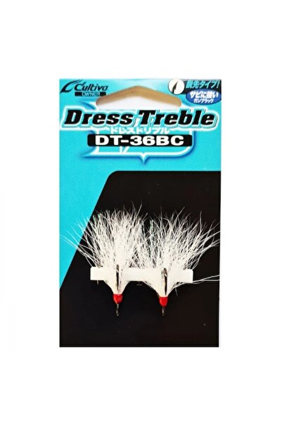 Mimteam Owner Cultiva DT-36BC Dress Treble 01 White, Treble Hook, 2 Pieces