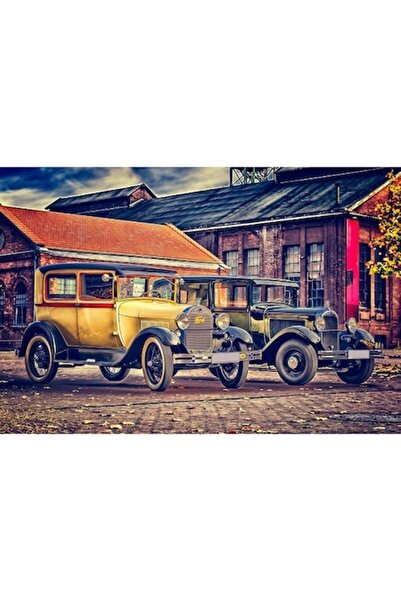 GRELYS PRINT Tablou Canvas, Old car Ford, 60 x 40 cm, Rama lemn, Multicolor