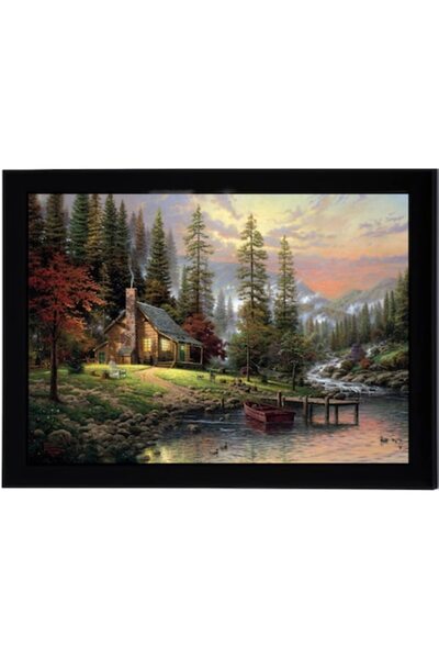 GRELYS PRINT Tablou pânză cu ramă, Ideal Cabin 1, 30 x 20 cm, ramă din lemn, ...