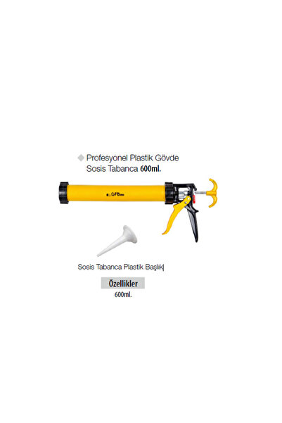 GFB Profesyonel Plastik Gövde Sosis Tabanca 600ml