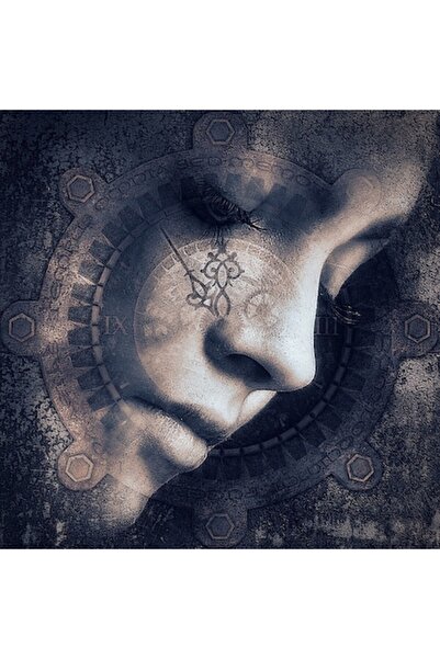 GRELYS PRINT Tablou Canvas, Chip de femeie, 70 x 70 cm, Rama lemn, Multicolor