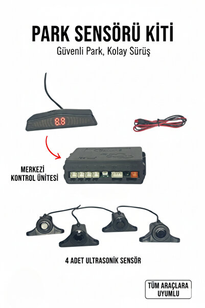 MEGLİO GLOBAL Göstergeli Siyah Araç Park Sensörü