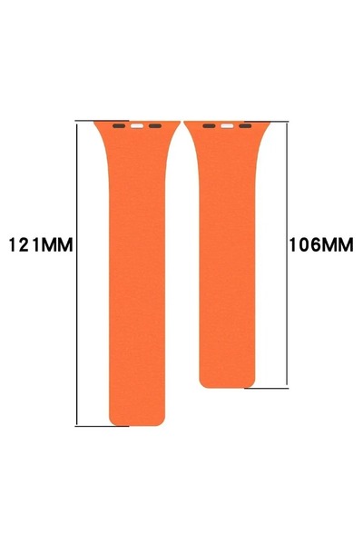 Alstrap Apple Watch 11-10 42mm 9 8 7 41mm Se 6 5 4 40 2 3 38mm Compatible Magnetic Silicone Leather Textured Band
