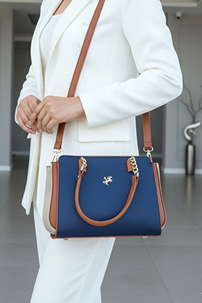POLO CLUB Women's Polo 4 Compartment Chain Detailed Long Crossbody Strap & Handbag