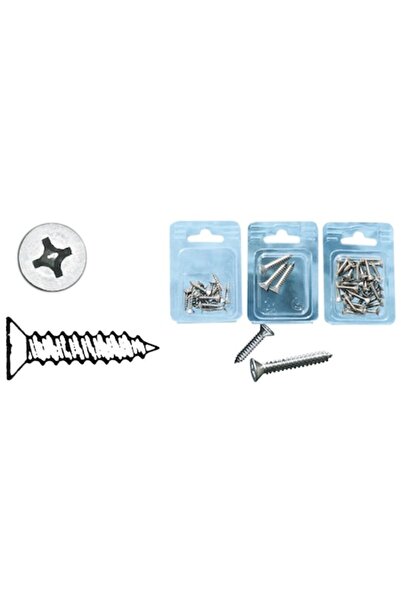 GFN Șuruburi pentru lemn cu cap înecat, oțel inoxidabil A2, 19 mm, Ø 3,5 mm, UNI 6955/DIN 7982