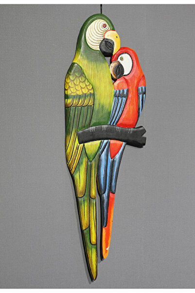 TTT Wooden Wall Hanging 2-Piece Parrot Model 1