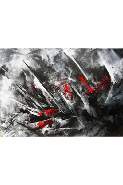 Utopia Tablou Canvas, Abstract, 70 x 50 cm, Rama lemn, Multicolor