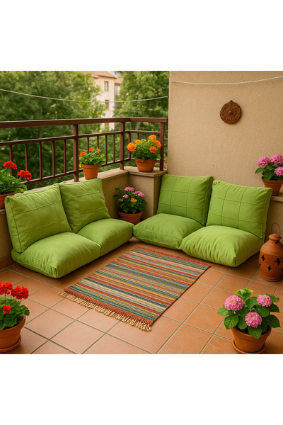 UFUK HOME Yağ Yeşili-Bahçe Minderi,Balkon Minderi ,Petek önü, kreş , Şark Köş...