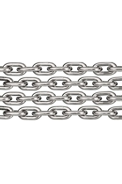 GFN Lanț genovez din oțel inoxidabil, diametru 4 mm, 0,304 kg/m, sarcină de lucru 200 kg, sarcină de rupere 800 kg