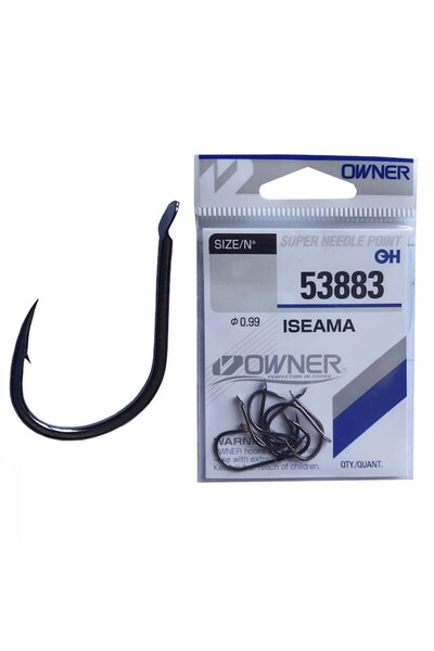 Mimteam Owner Iseama 53883 Hooks, Palette, No. 7, Black Chrome, for Carp, Catfish and Bream