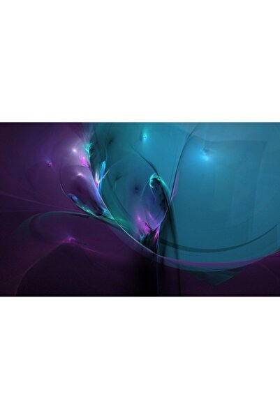 GRELYS PRINT Pictură pe pânză, Violet abstract, 80 x 50 cm, Ramă din lemn, Mu...