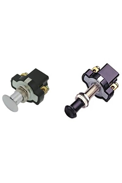 GFN Bipolar ON-OFF Switch, Diameter 8 mm, 12V 5A, Chrome-plated Brass Button