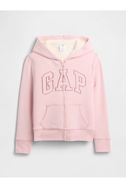 GAP Kız Çocuk | Logo Sherpa Fermuarlı Sweatshirt 790006000