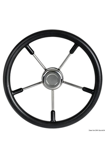 OSCULATI Nautical Steering Wheel, Soft Polyurethane, 400 mm, Grey, compatible Ultraflex/Morse/Teleflex