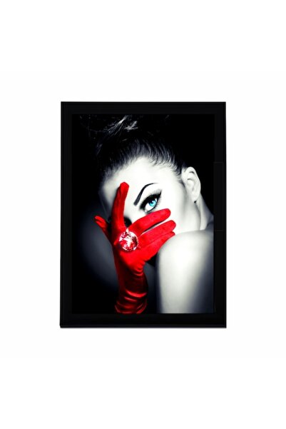 GRELYS PRINT Tablou Canvas cu rama, Femeie, senzual, intunecat, 20 x 30 cm, M...