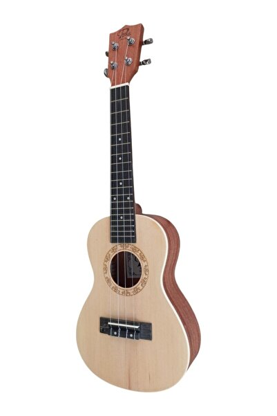 PUKA PK300C Masif Ladin Kapak Maun Concert Ukulele (Kılıf,Askı ve 3 ad.Pena Hediye)