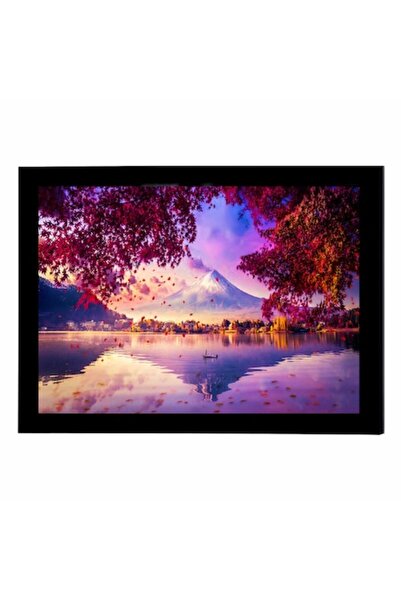 GRELYS PRINT Pictură pe pânză cu ramă, Peisaj, Japonia, Apus de soare, 30 x 2...