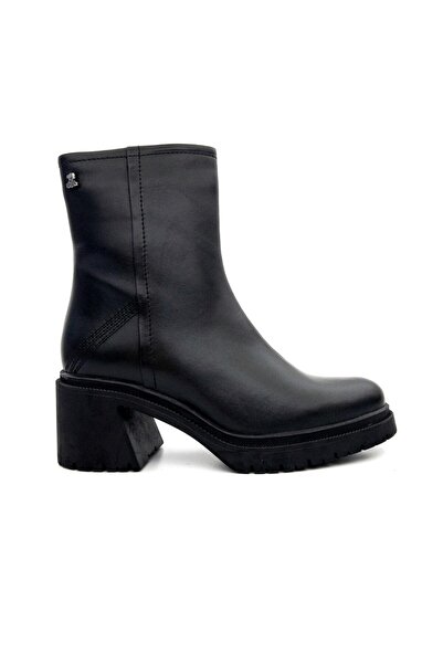 Venüs 2552501K Women's Genuine Leather Thick Sole Zippered Casual Boots