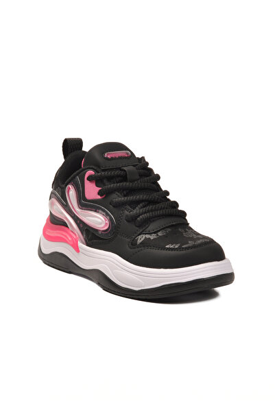 pepino Black Lace-Up Lightweight Flexible Girls' Sports Shoes 1990 F