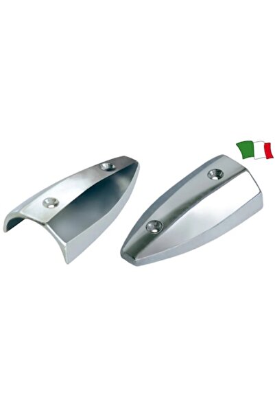 GFN Chromed Brass Conical End Cap for Protective Profiles, 38×76×18 mm